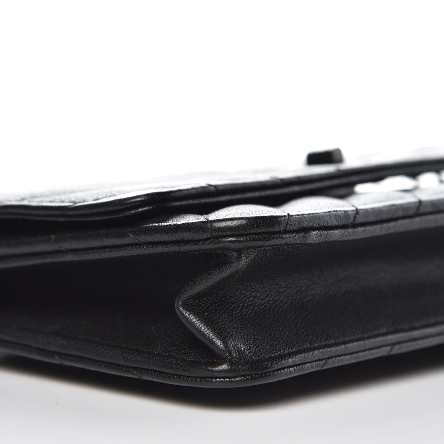 Sheepskin Chevron Reissue Wallet On Chain WOC So Black