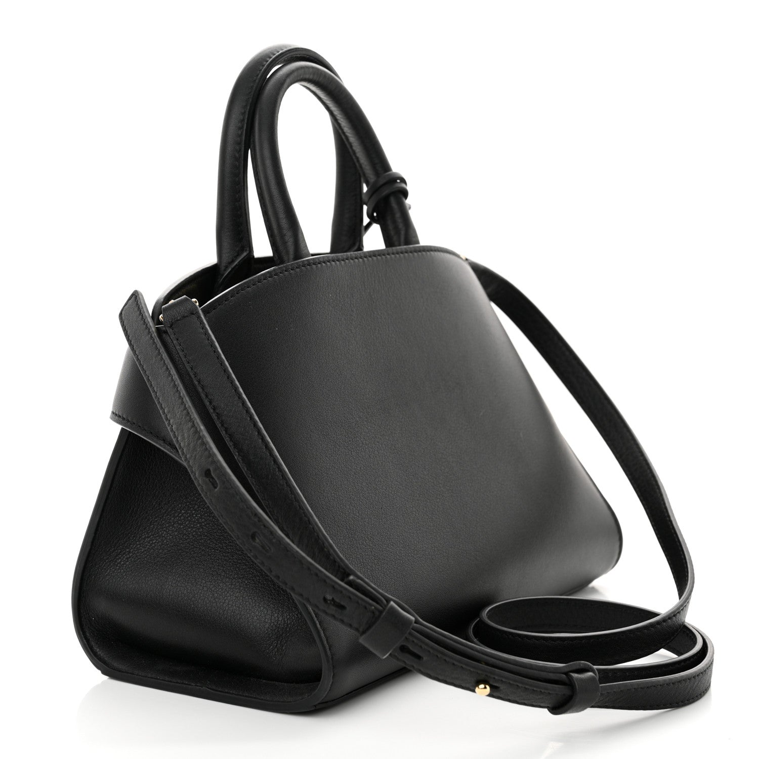Salvatore Ferragamo Calfskin Mini Hug Bag Black 3 of 13