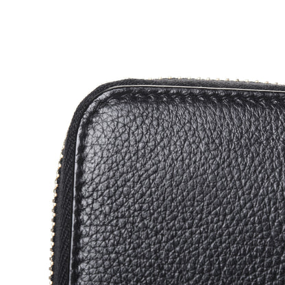 Saint Laurent Grained Calfskin Zip Around Wallet Black 29 of 32