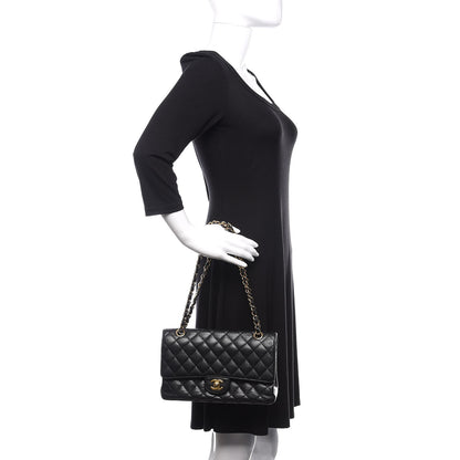 Chanel Caviar Quilted Medium Double Flap Black 3 of 13