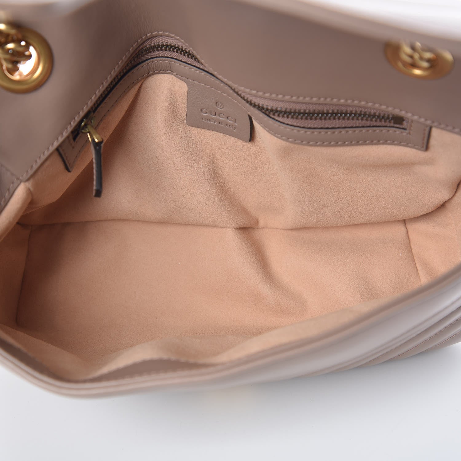 Gucci Calfskin Matelasse Small GG Marmont Shoulder Bag Porcelain Rose 7 of 10
