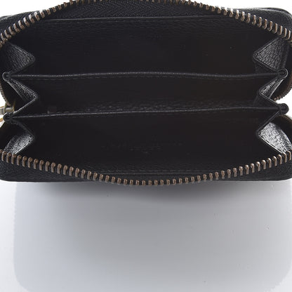 Gucci Calfskin Logo Zip Around Card Case Black 5 of 6