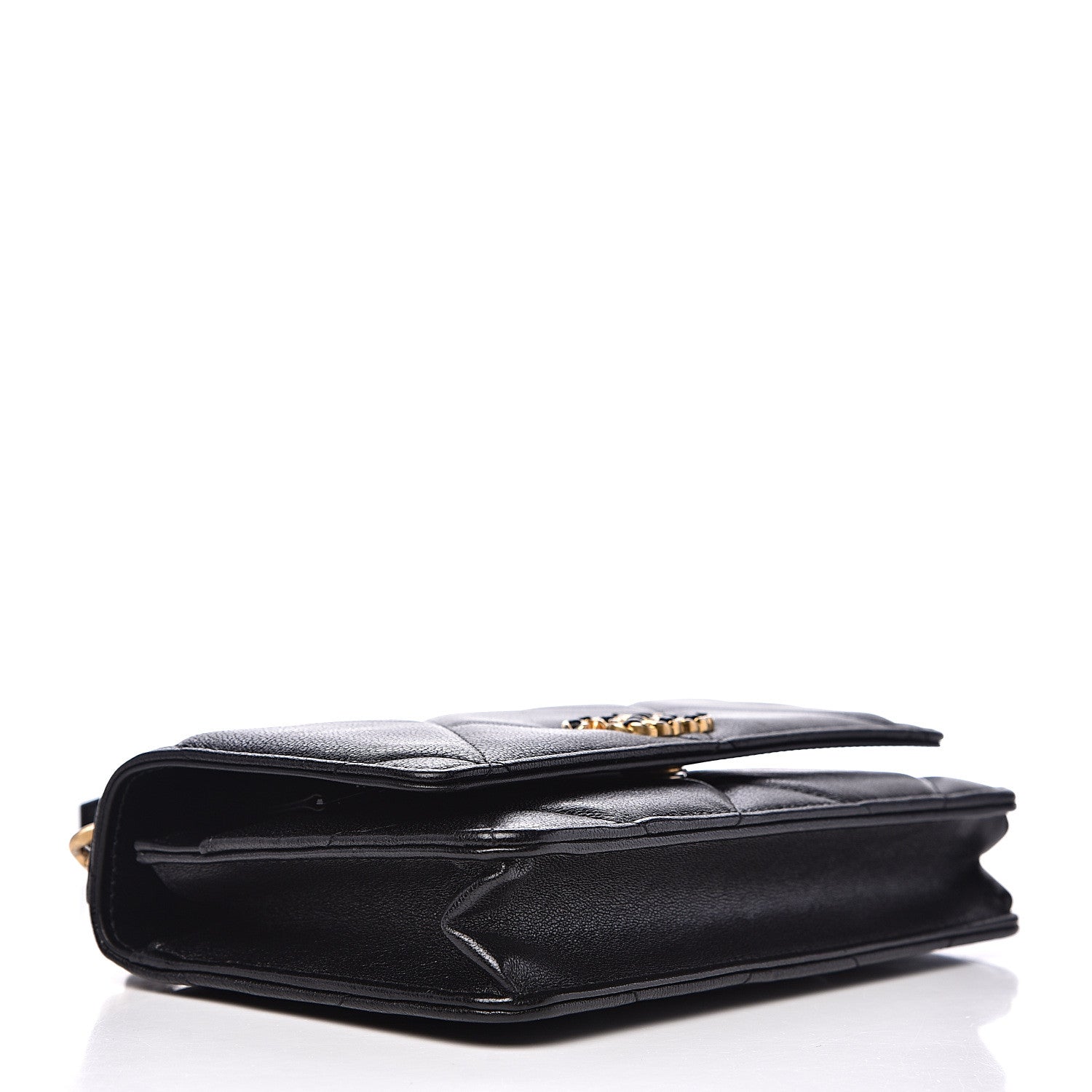 Chanel Goatskin Quilted 19 Wallet On Chain WOC Black 3 of 15