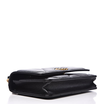 Chanel Goatskin Quilted 19 Wallet On Chain WOC Black 3 of 15