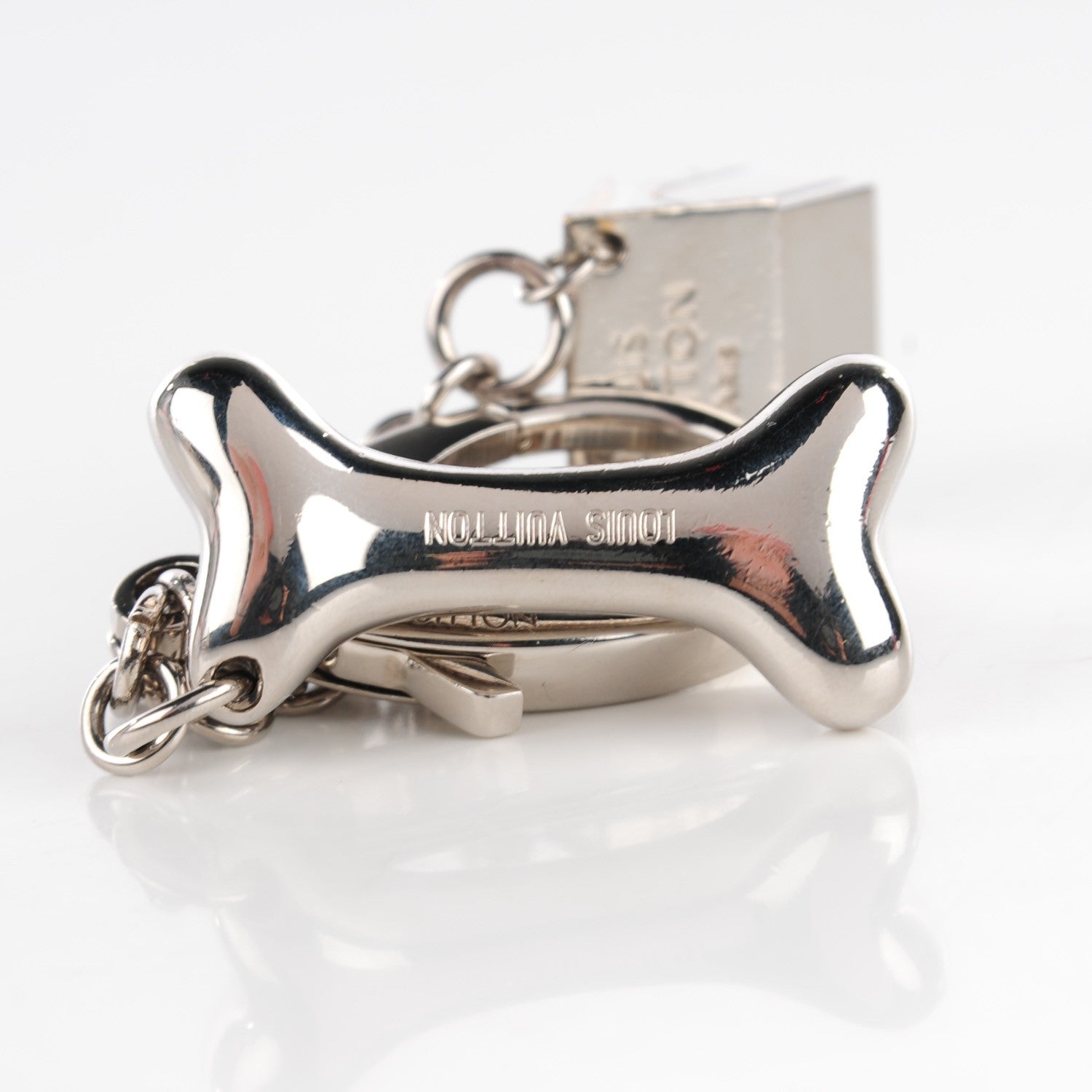 Louis Vuitton Baxter Dog Bag Charm Silver 7 of 8