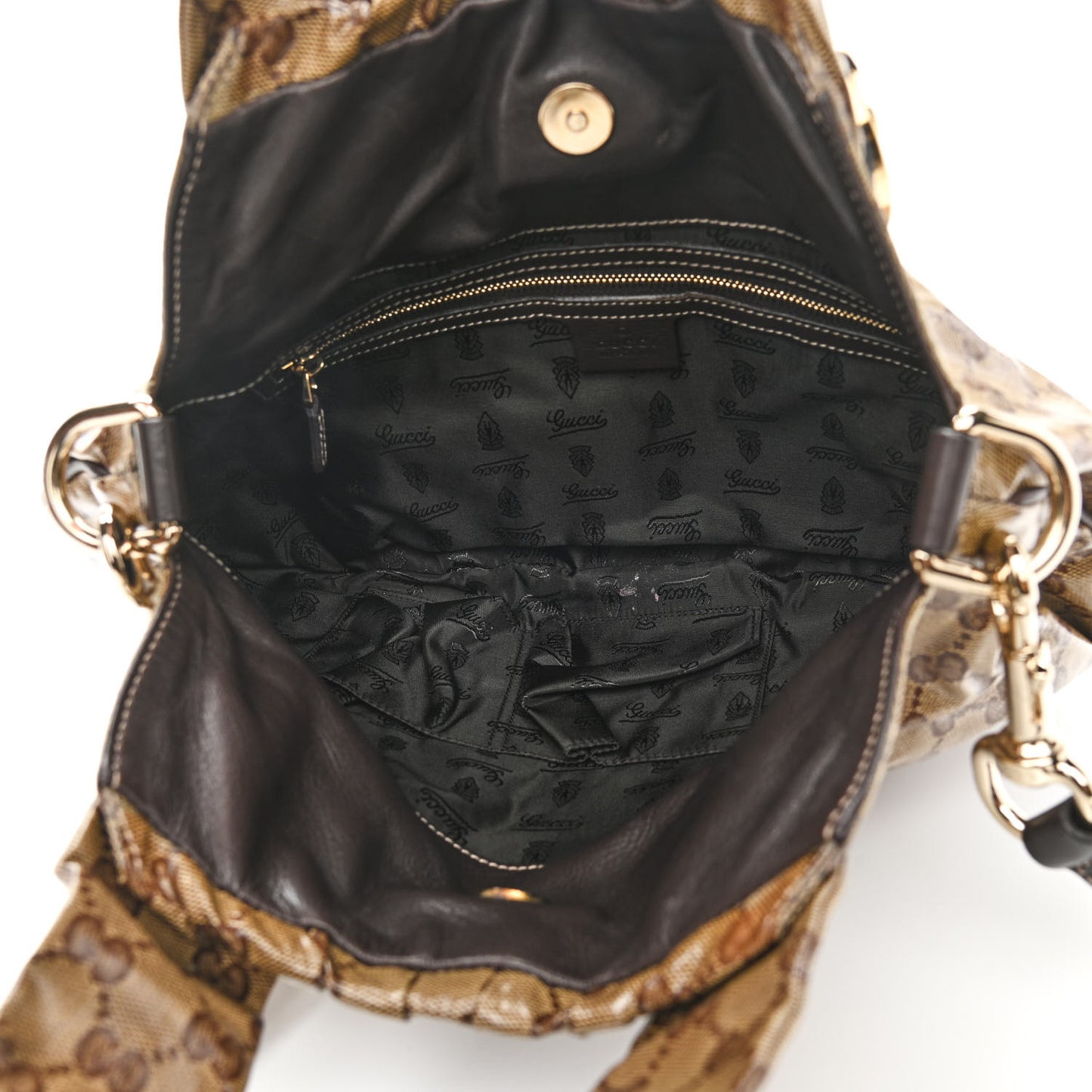 Crystal Monogram Small Hysteria Tote Dark Brown