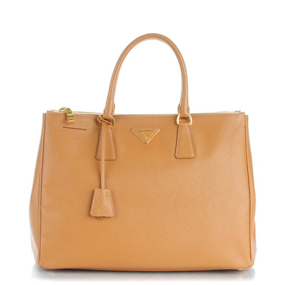 Prada Saffiano Large Galleria Double Zip Tote Cannella 1 of 9