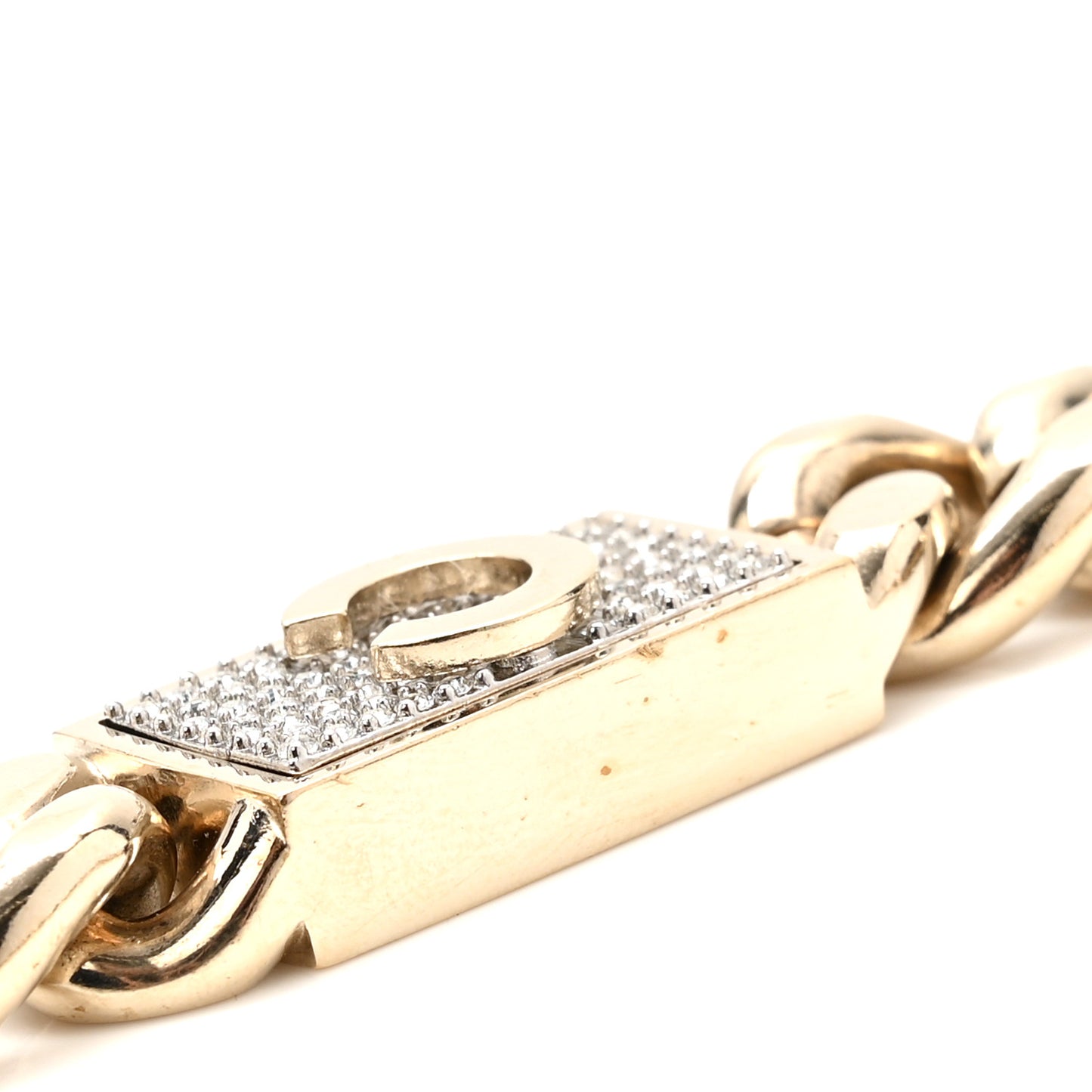 Crystal CC Chain Letters Belt Gold