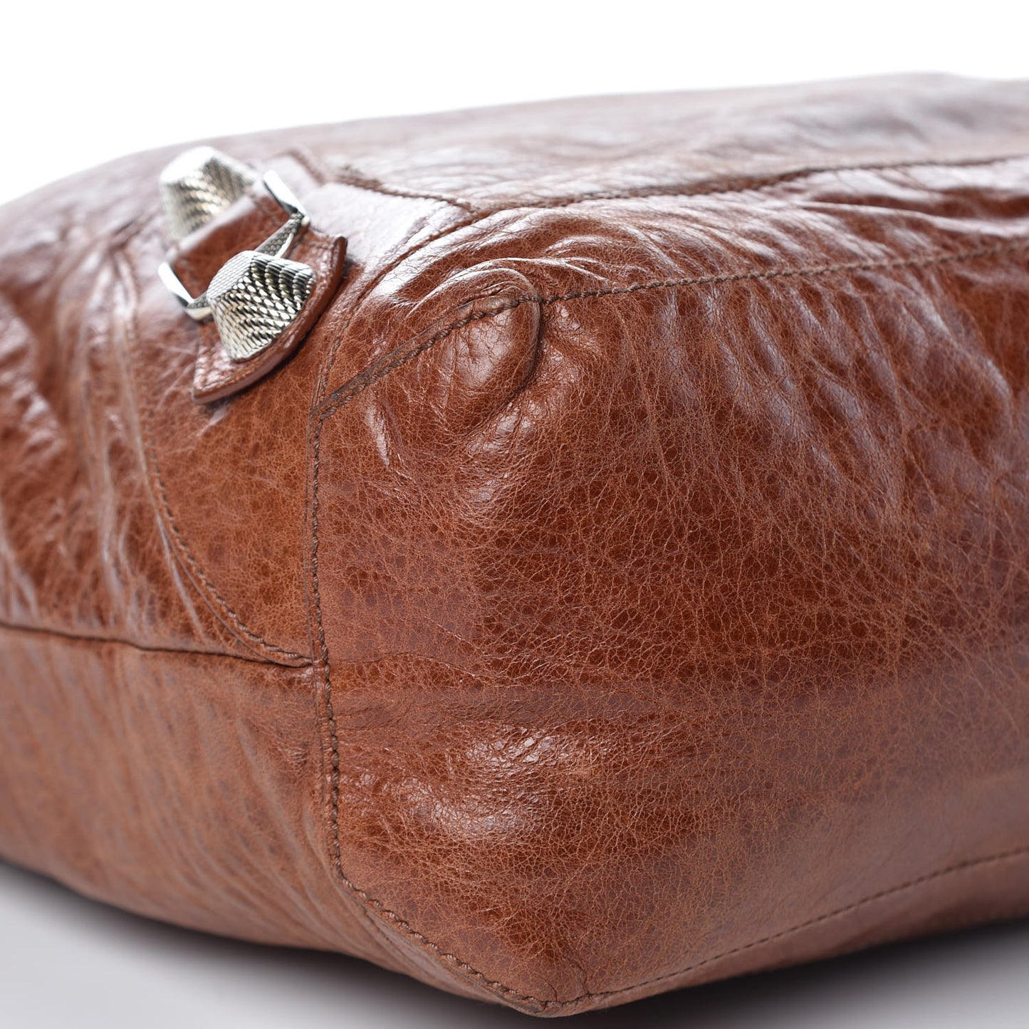 Agneau Giant 21 Silver Hardware Day Hobo Sienna