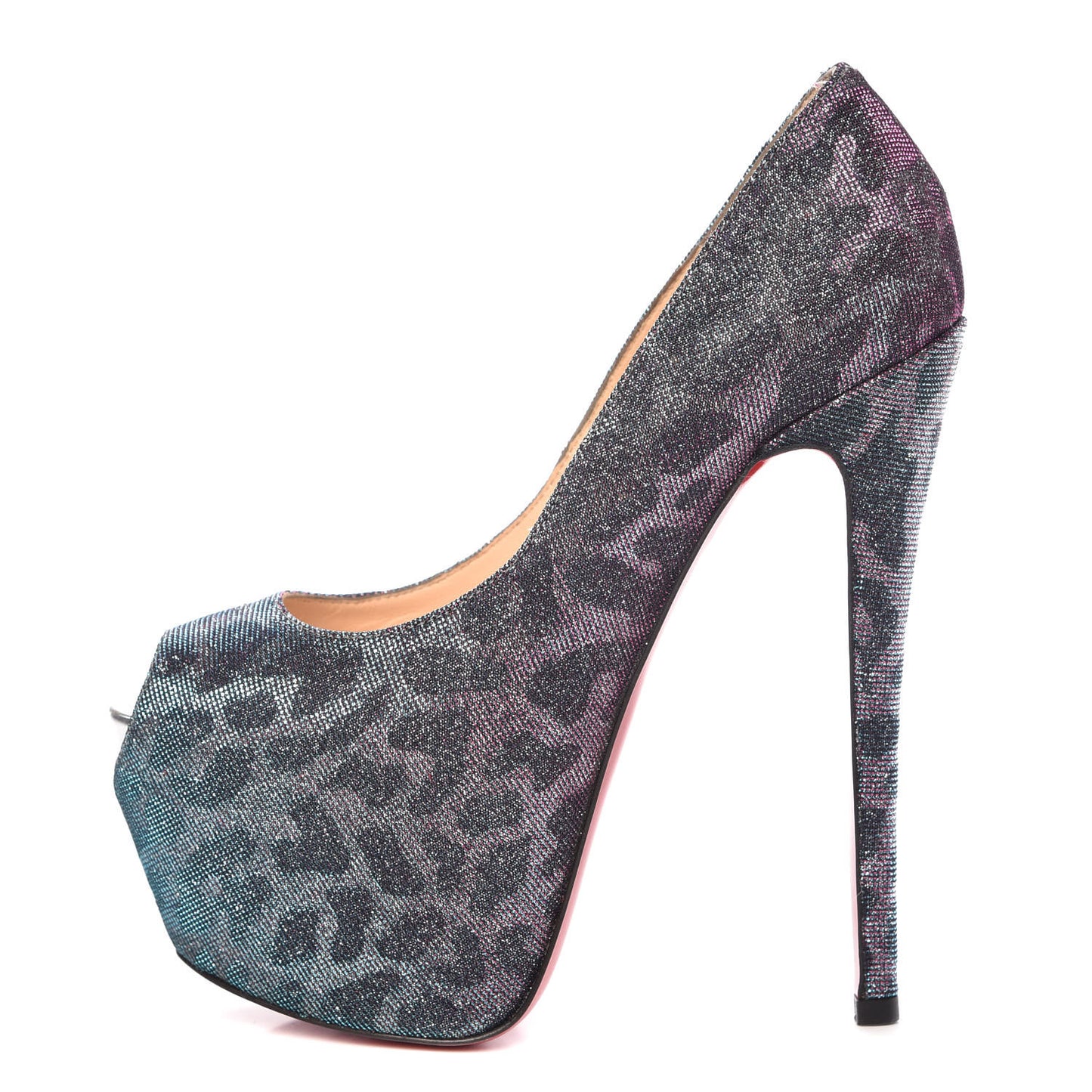Lame Leopard Highness 160 Pumps 35.5 Turquoise Violet