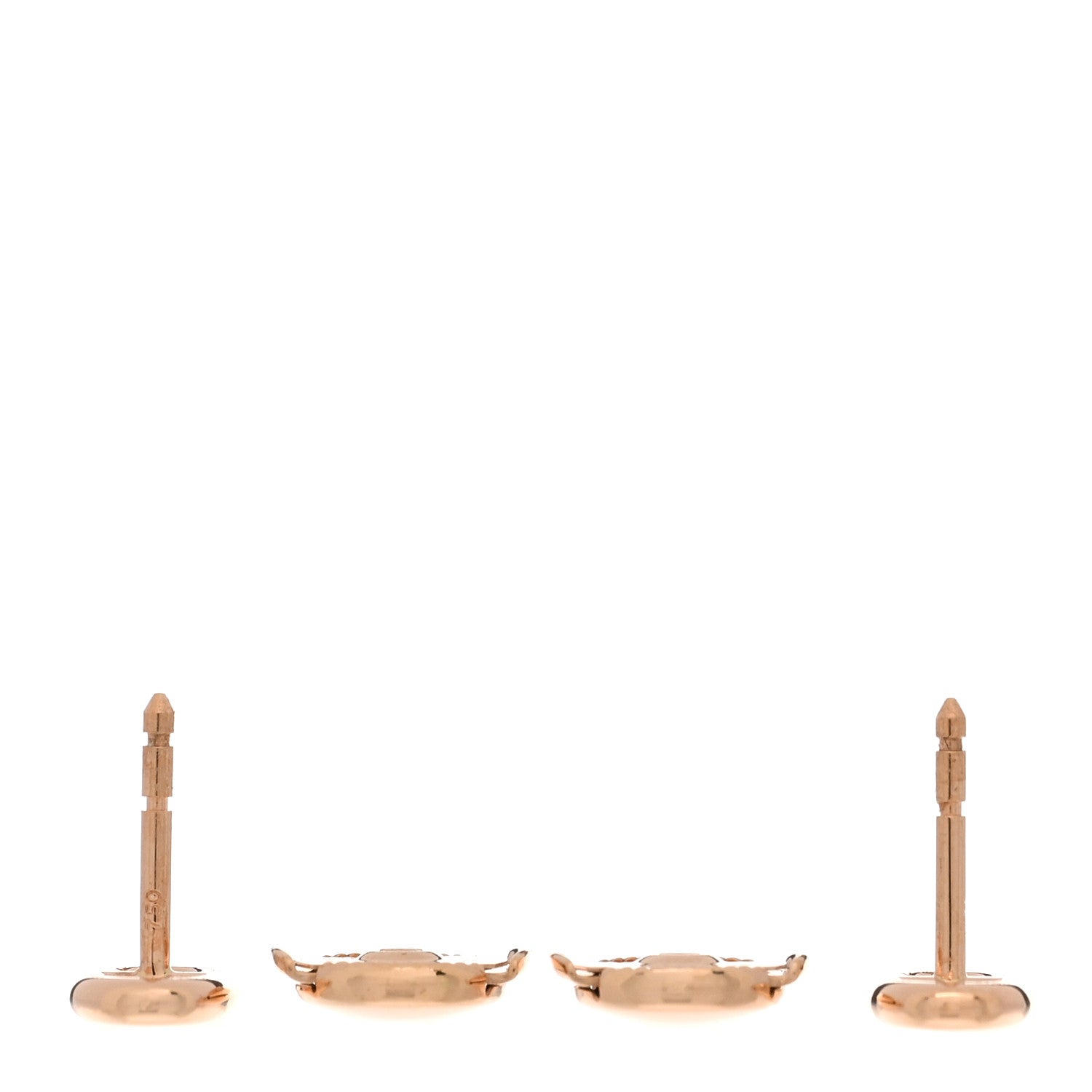 Hermes 18K Rose Gold TPM Farandole Stud Earrings 3 of 5