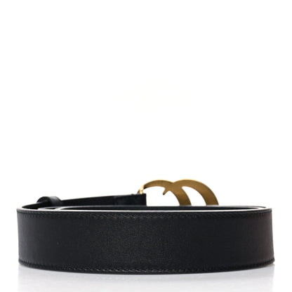 Gucci Calfskin Double G 30mm Belt 80 32 Black 2 of 6