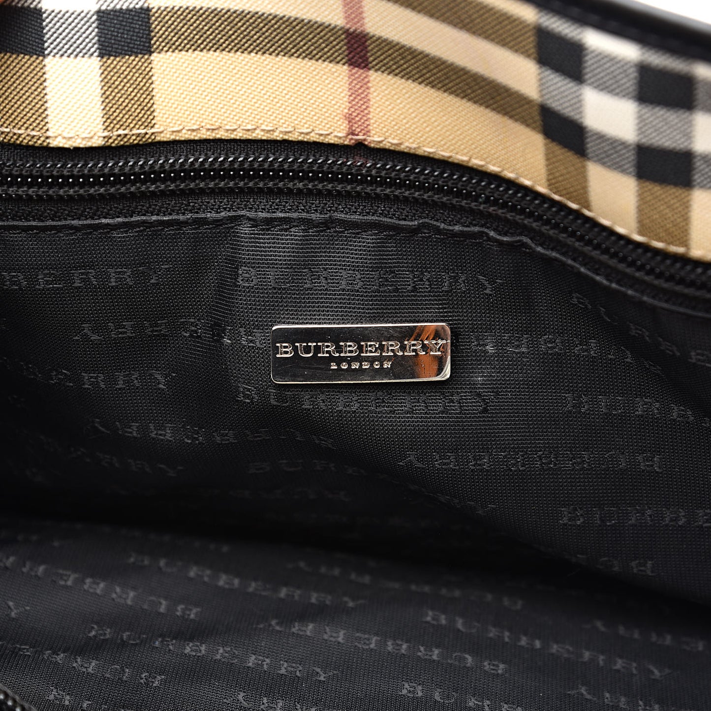 House Check Bucket Bag Black