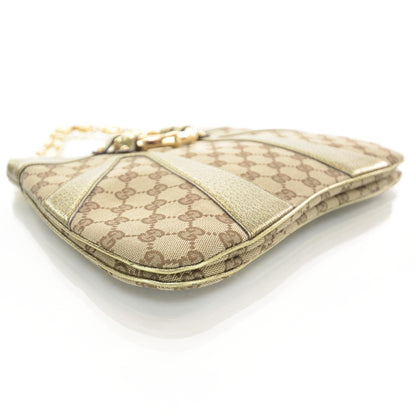 Gucci Monogram Bamboo Chain Shoulder Bag Metallic 4 of 8