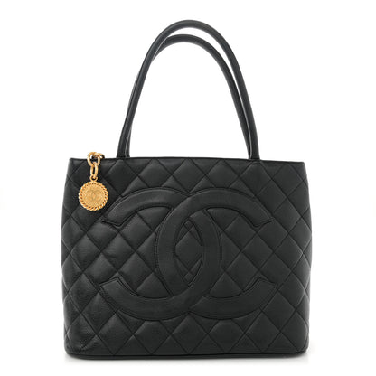 Chanel Caviar Quilted Medallion Tote Black 1 of 10