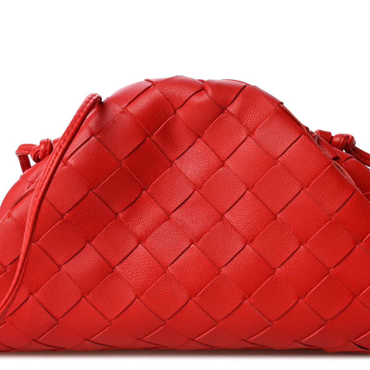 Bottega Veneta Nappa Intrecciato The Mini Pouch Bright Red 8 of 10