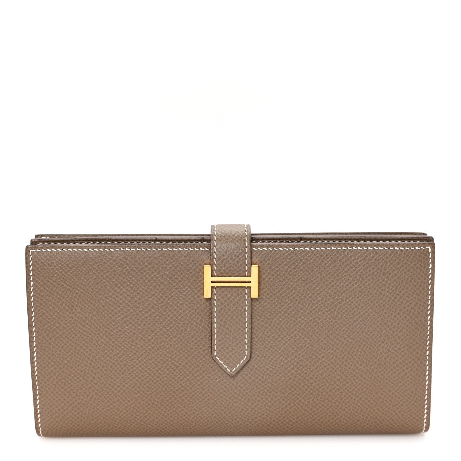 Hermes Epsom Bearn Gusset Wallet Etoupe 1 of 7