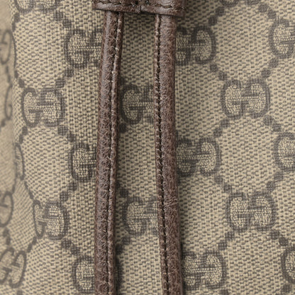 Gucci GG Supreme Monogram Web Ophidia Bucket Bag Brown 12 of 14