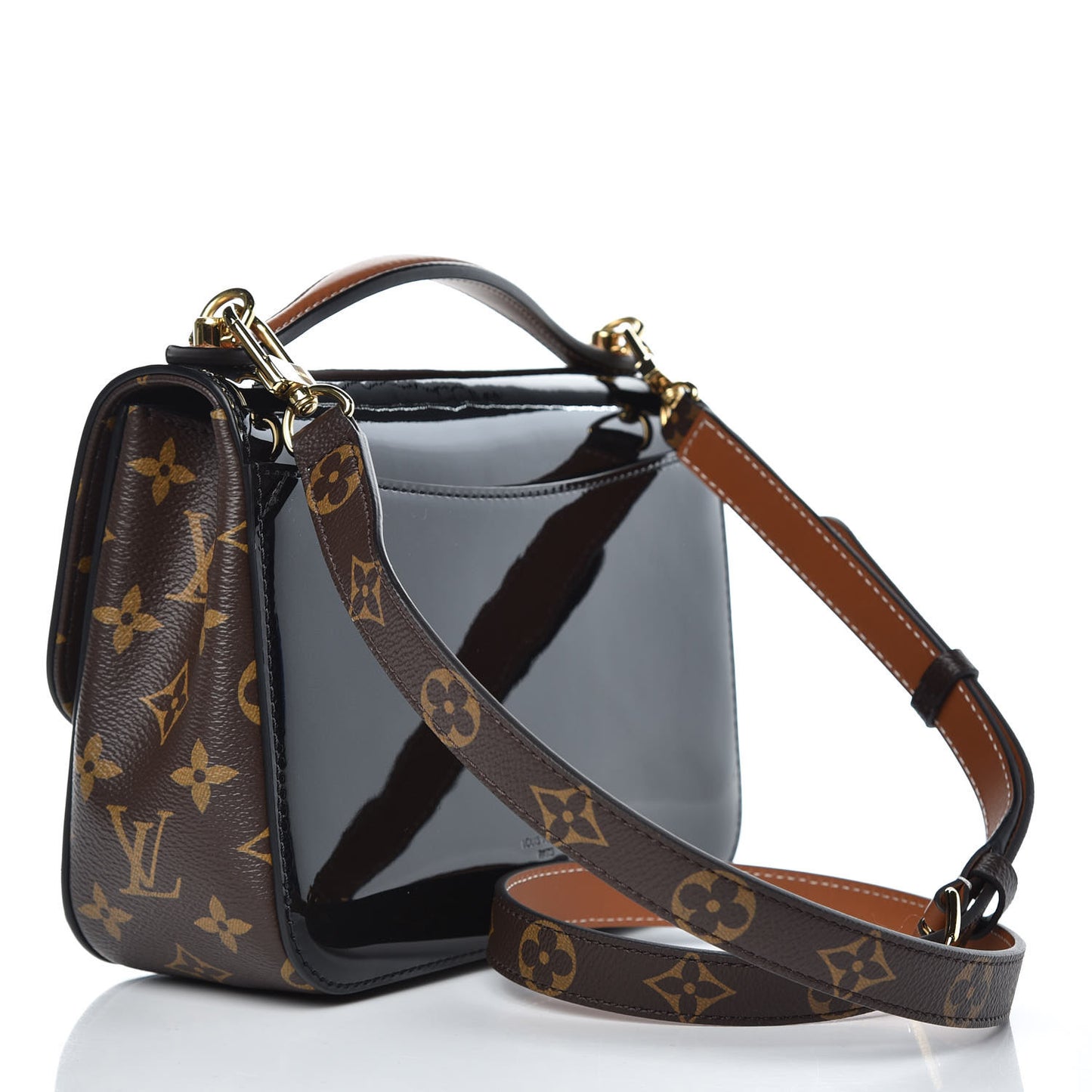 Patent Calfskin Monogram Cherrywood BB Black