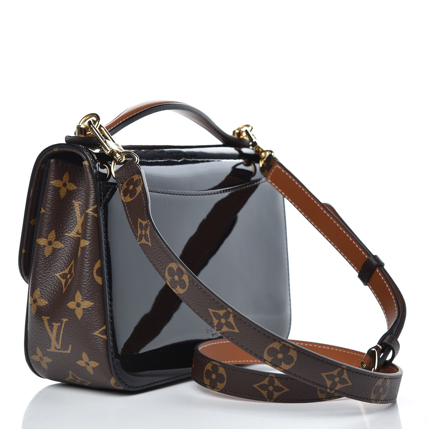 Louis Vuitton Patent Calfskin Monogram Cherrywood BB Black 3 of 8