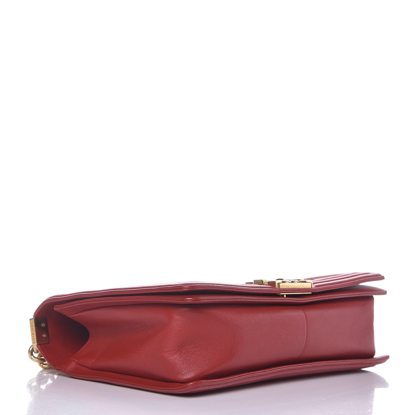 Lambskin Quilted New Medium Boy Flap Red
