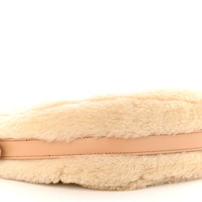 Prada Shearling Arque Shoulder Bag Ecru Noisette 10 of 12