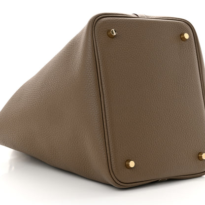 Hermes Taurillon Clemence Picotin Lock 22 MM Etoupe 9 of 11