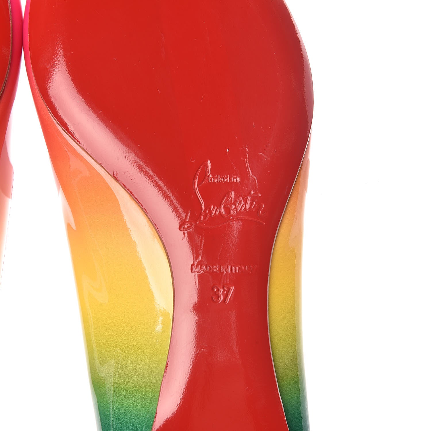 Christian Louboutin Patent Rainbow Ballalla Flats 37 Multicolor 7 of 10