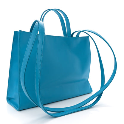 Telfar Vegan Leather Medium Shopping Bag Cyan 3 of 14