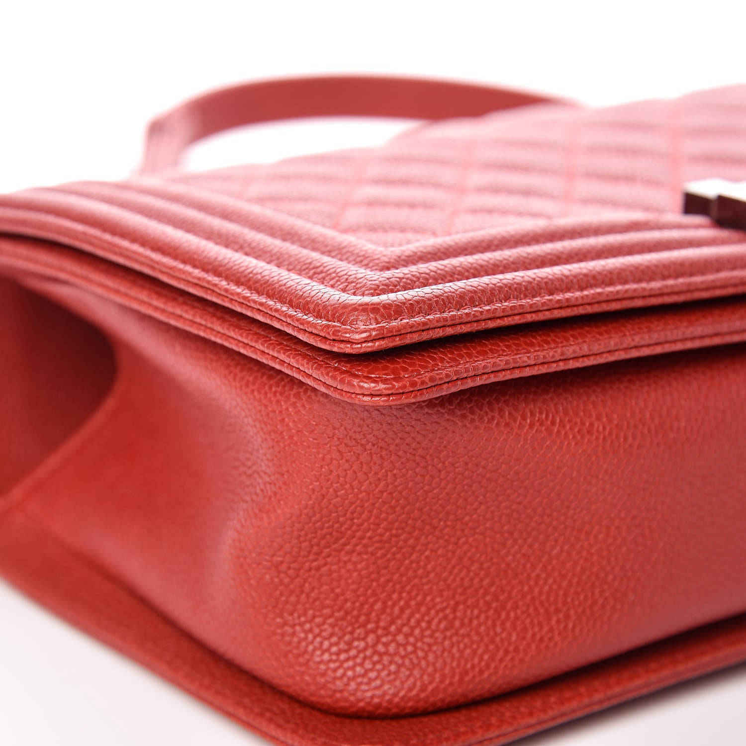 Chanel Caviar Quilted Medium Boy Flap Red 9 of 14