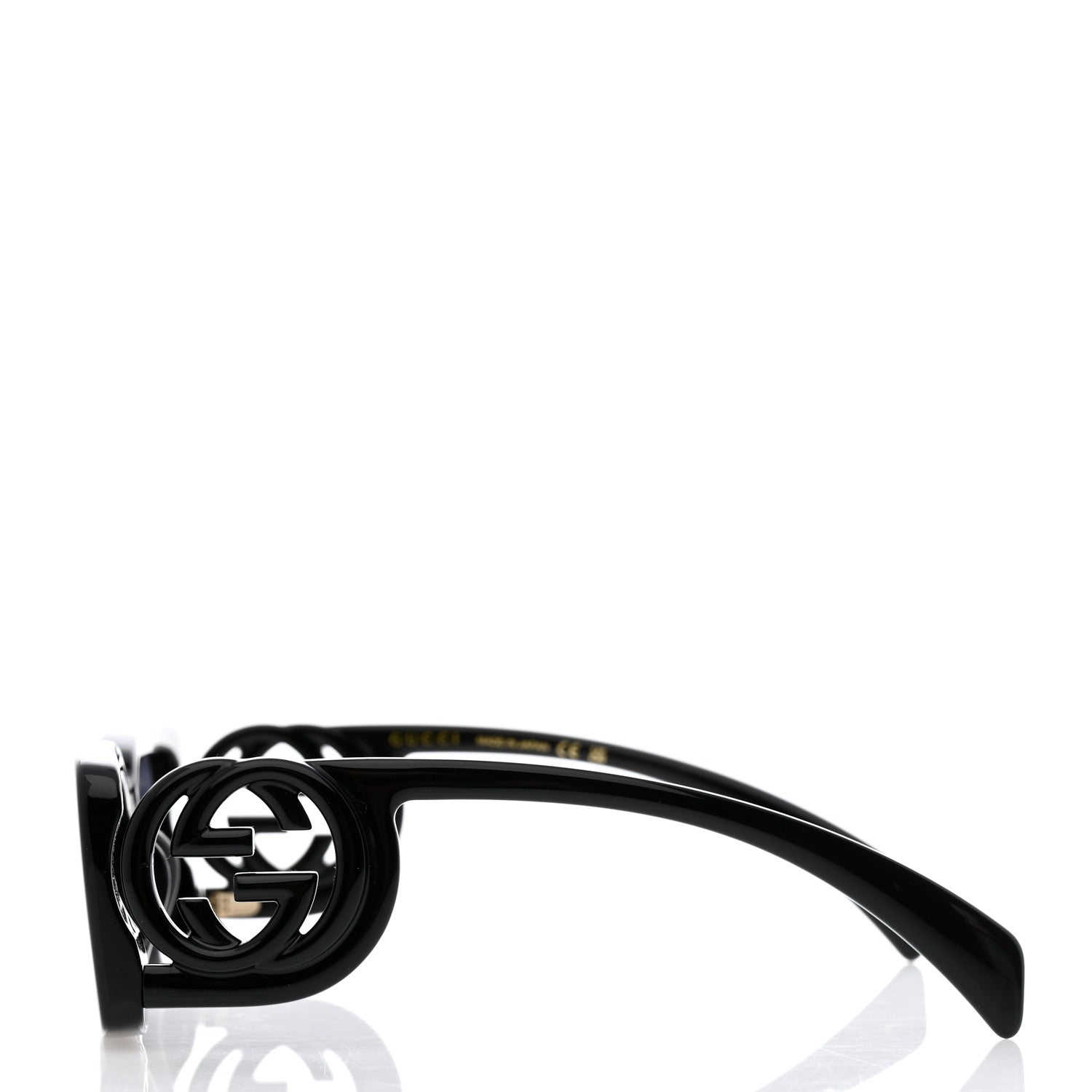 Gucci Acetate Chaise Rectangler Frame Sunglasses GG1325S Black 3 of 8