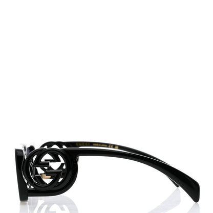 Gucci Acetate Chaise Rectangler Frame Sunglasses GG1325S Black 3 of 8