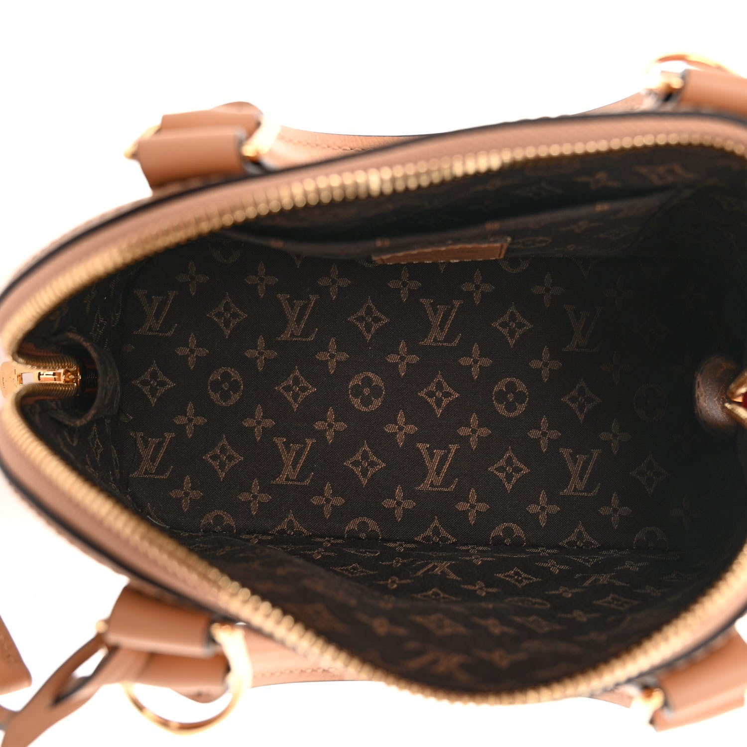 Louis Vuitton Calfskin Metal Monogram Alma BB Camel Brown 5 of 10