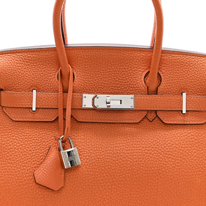 Hermes Taurillon Clemence Birkin 30 Orange 8 of 12