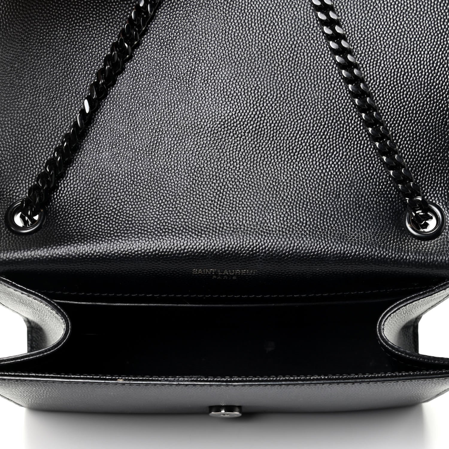 Saint Laurent Grain De Poudre Small Monogram Kate Satchel Black 4 of 4