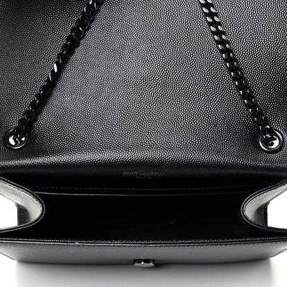 Saint Laurent Grain De Poudre Small Monogram Kate Satchel Black 4 of 4