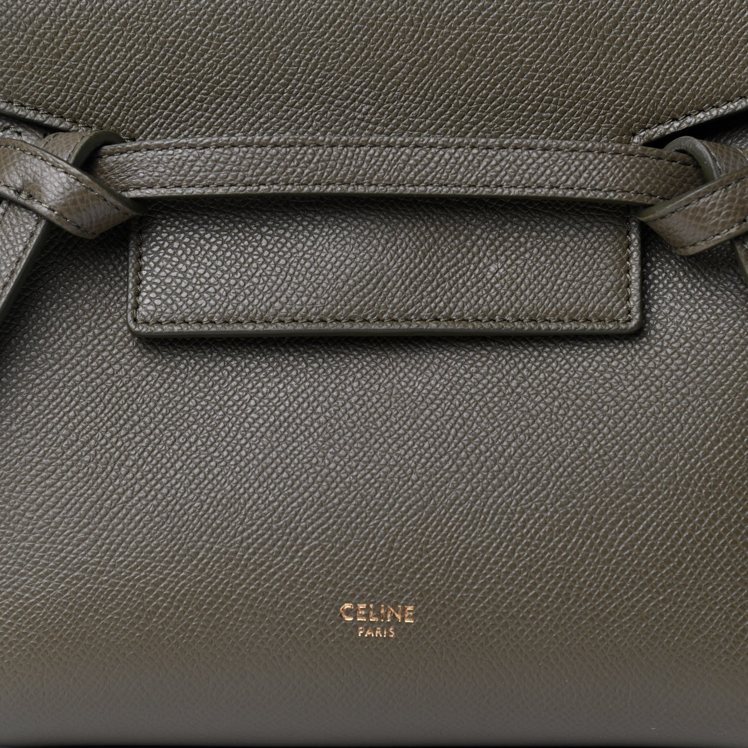 Celine Grained Calfskin Nano Belt Bag Army Green 9 of 9