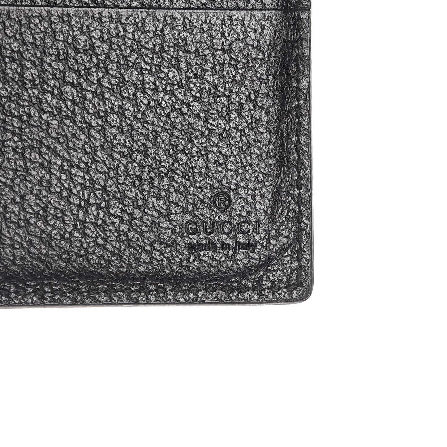 Calfskin Bee Star Bi-Fold Wallet Black