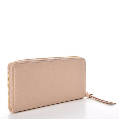 Jimmy Choo Soft Grained Goatskin Pippa Zip Around Wallet Powder Pink 3 of 10