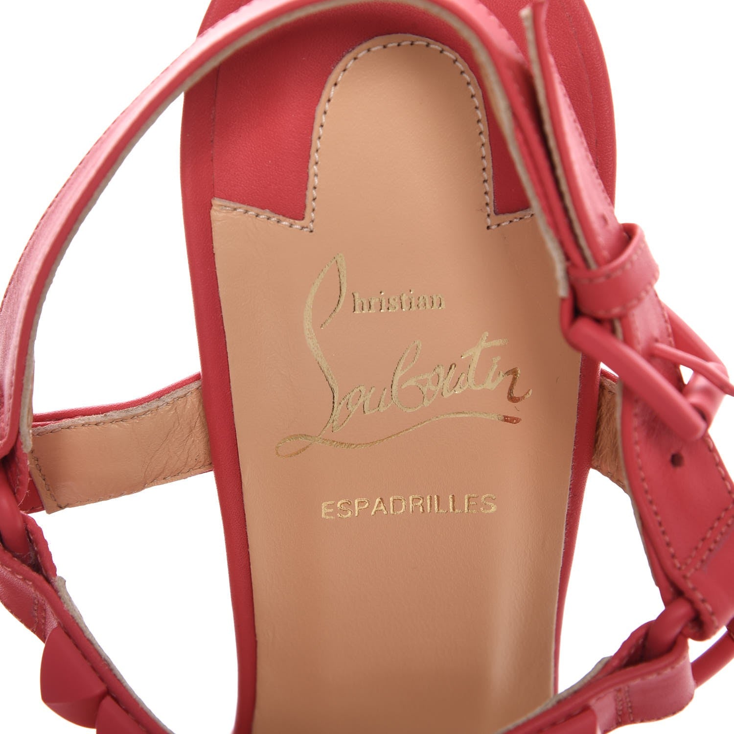 Christian Louboutin Calfskin Rope Cataclou 140 Wedge Sandals 38 Framboisine 7 of 8