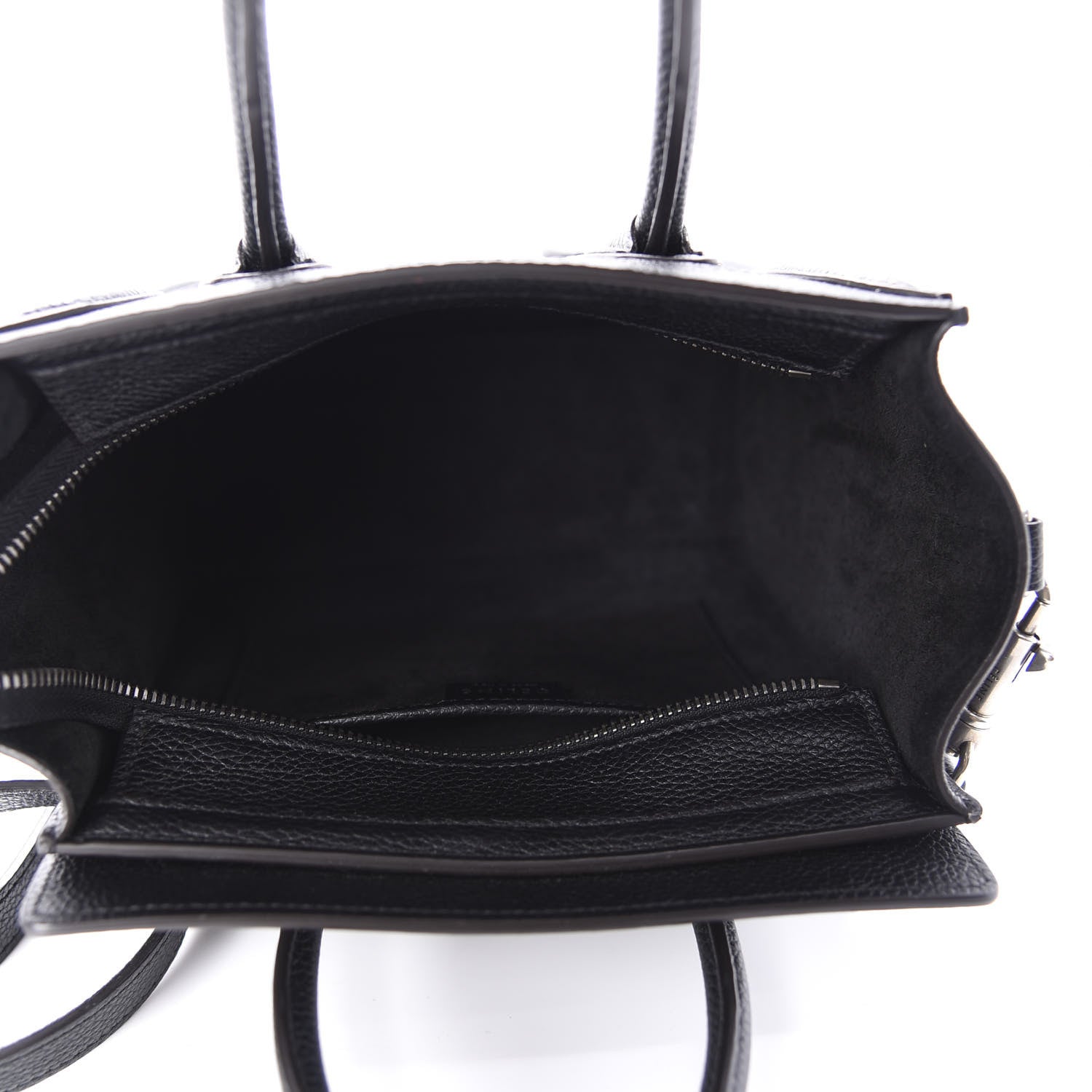Celine Drummed Calfskin Nano Luggage Black 5 of 10