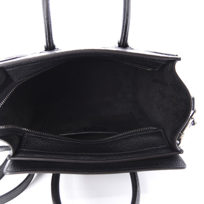 Celine Drummed Calfskin Nano Luggage Black 5 of 10