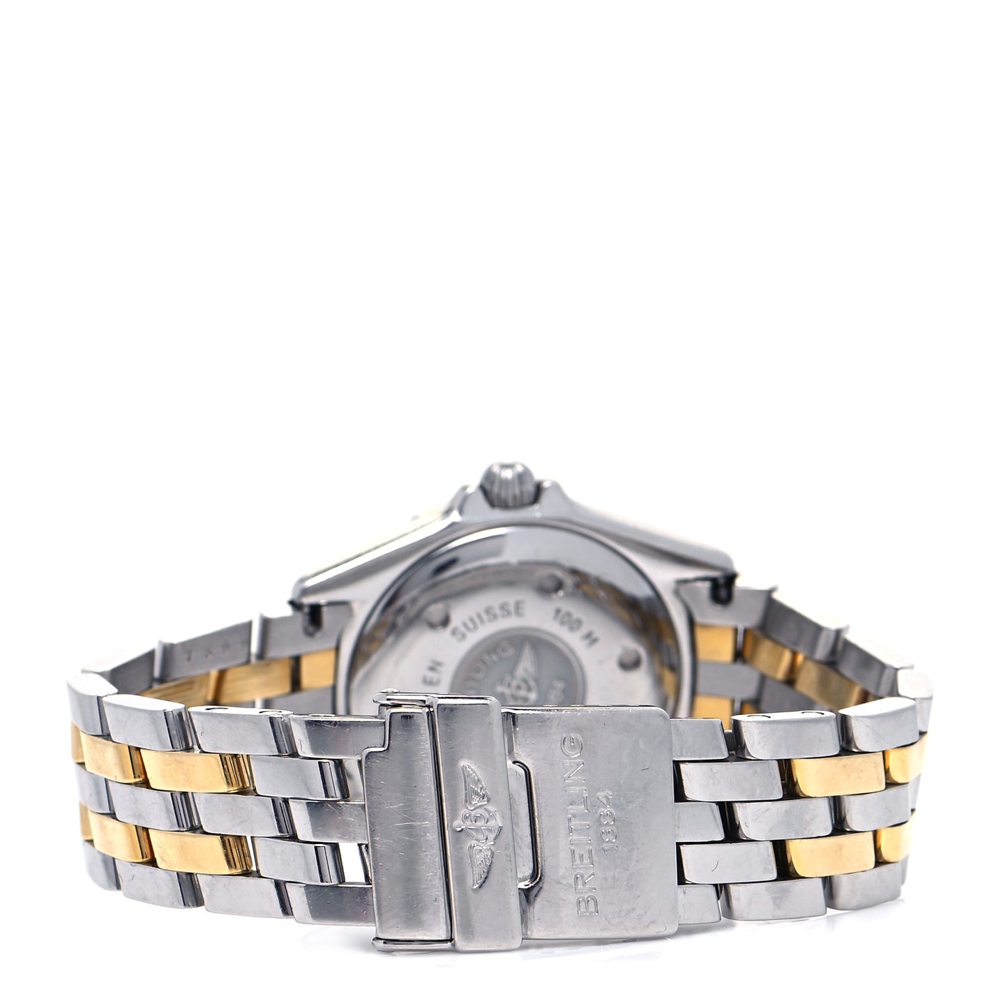 Stainless Steel 18K Yellow Gold Diamond Mother of Pearl 30mm Callisto Quartz Watch D52045