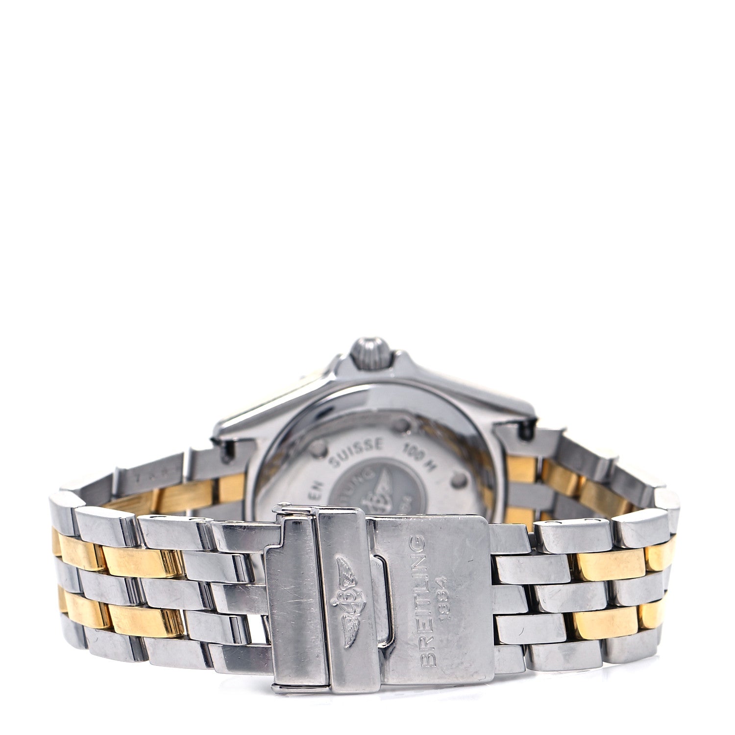 Breitling Stainless Steel 18K Yellow Gold Diamond Mother of Pearl 30mm Callisto Quartz Watch D52045 3 of 4