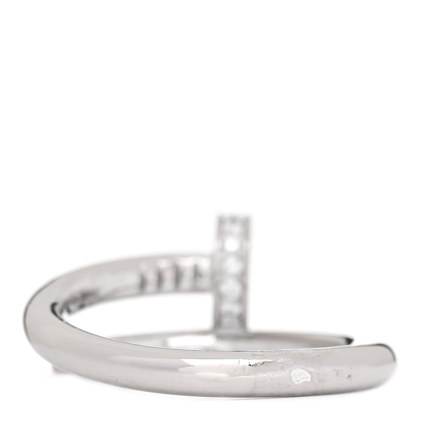 18K White Gold Diamond Juste Un Clou Ring 56 7.5