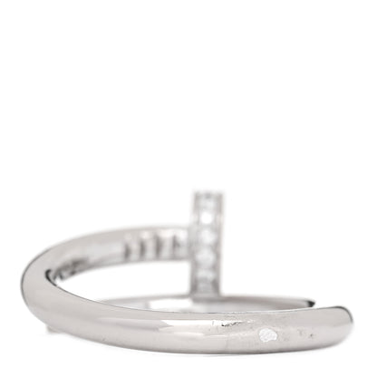 Cartier 18K White Gold Diamond Juste Un Clou Ring 56 7.5 3 of 4