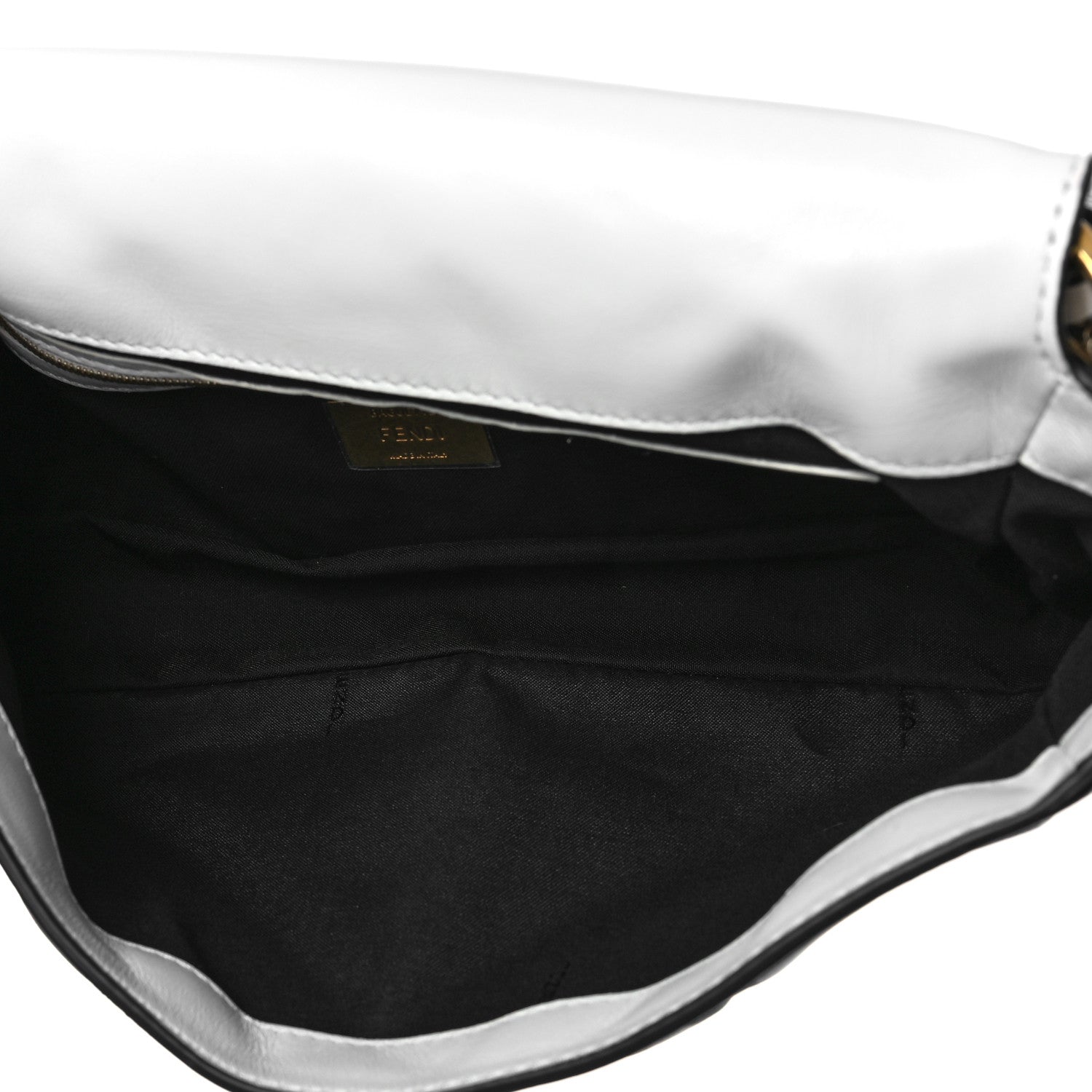 Fendi X JOSHUA VIDES Nappa FF Embossed Baguette White Black 5 of 9
