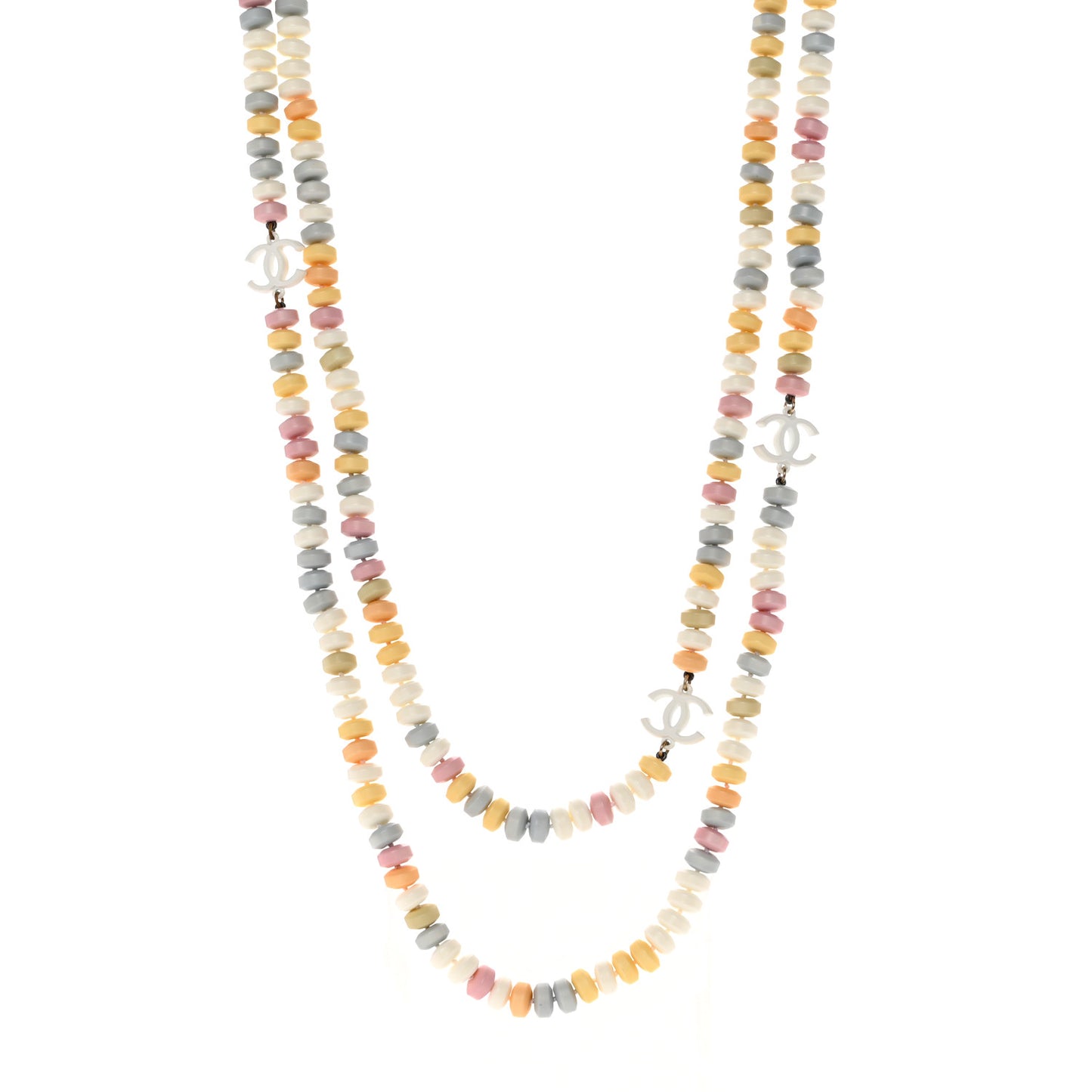 Candy CC Double Strand Necklace Multicolor