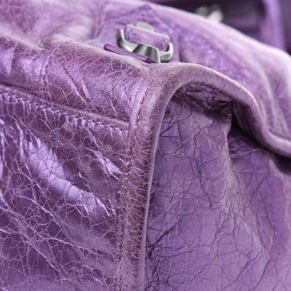 Balenciaga Agneau Classic Hardware City Metallic Purple 10 of 18