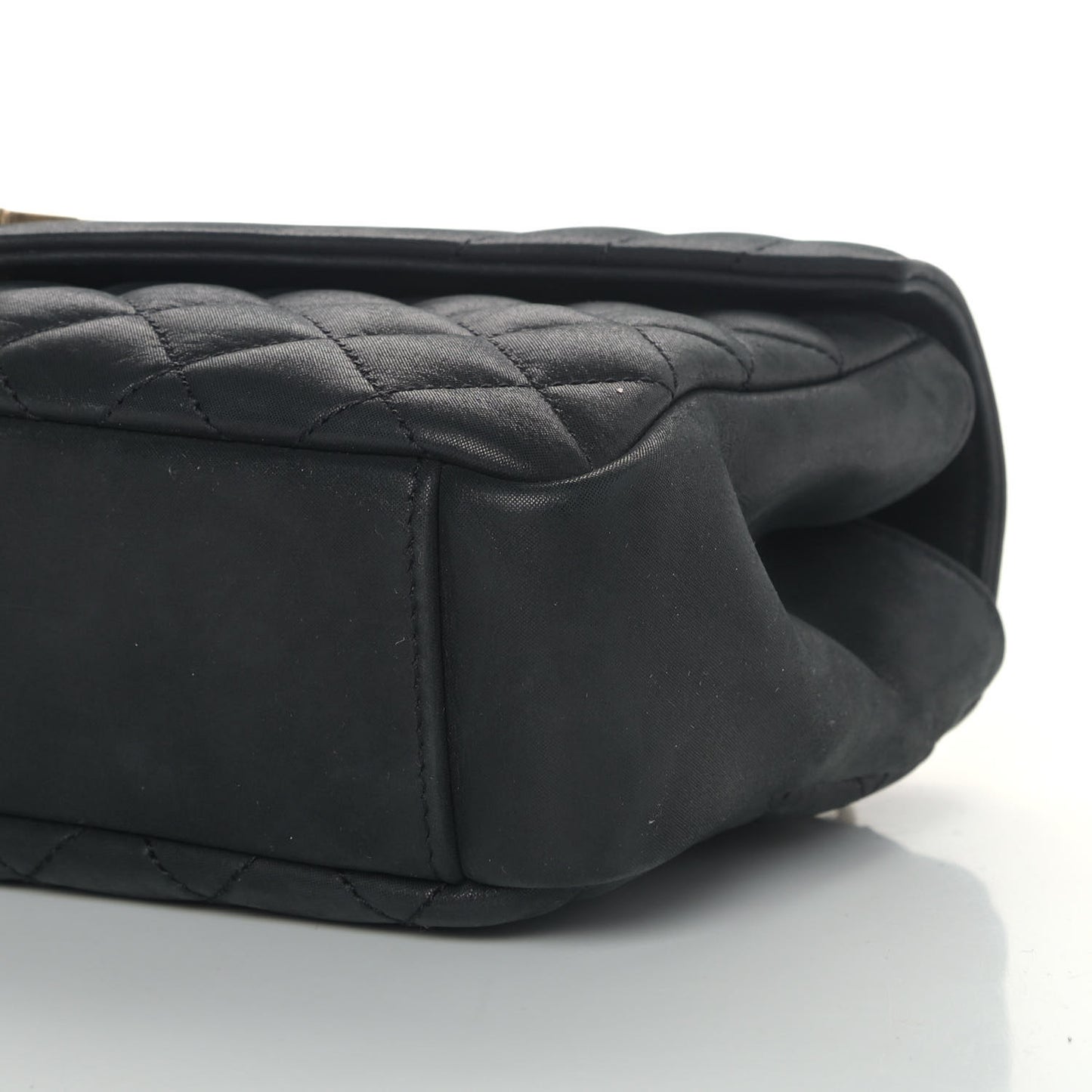 Calfskin Tri-Quilt Monogram Medium College Bag Black